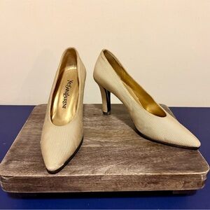 Vintage Yves Saint Laurent Fabric Pumps